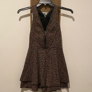 Bebe Black and Pink Floral Mini Dress